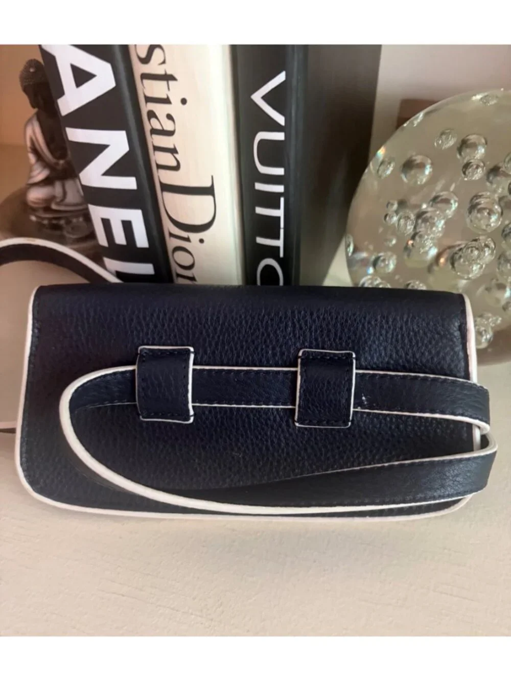 Tory Burch Leather Navy Crossbody Chest Fanny Waist Bag Mini Navy